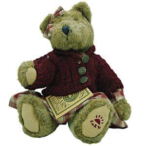 Boyds Velma Q Berriweather 1997 Jointed Dressed Bears & Friends Plush Toy 11"